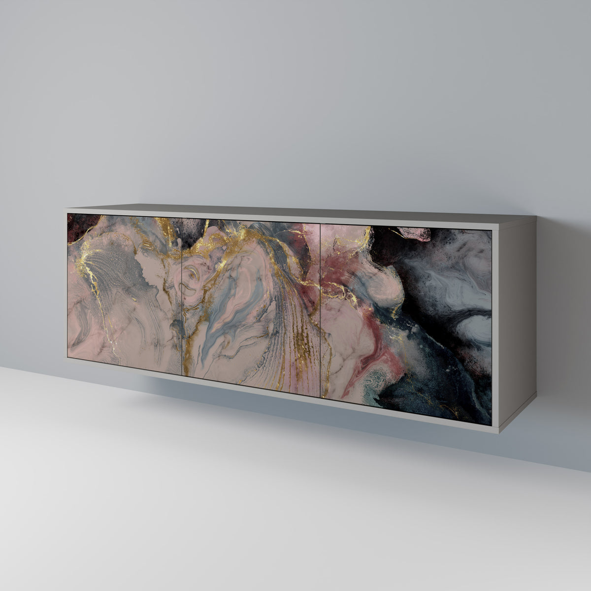 GILDED SWIRLS Aparador de 3 Puertas