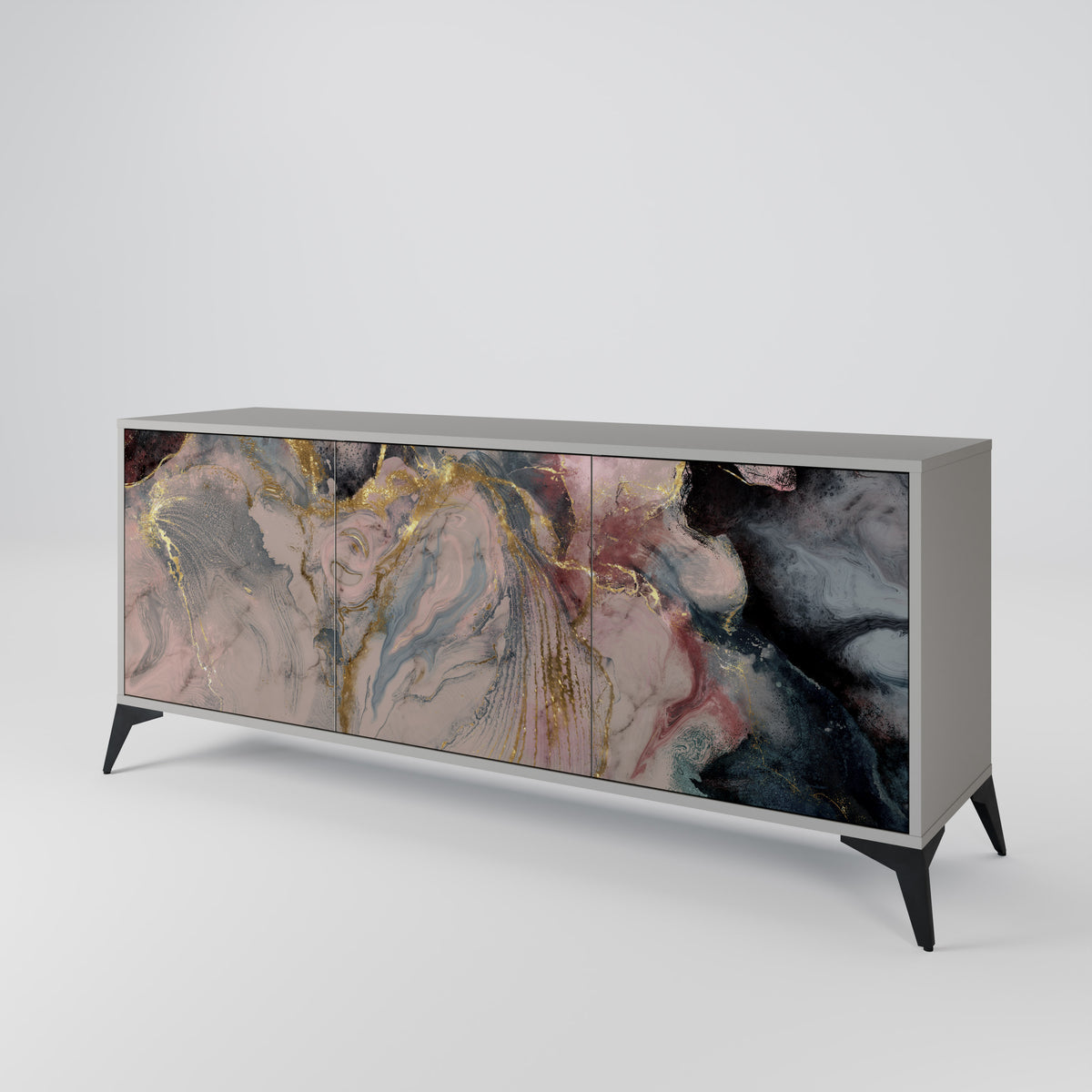 GILDED SWIRLS Aparador de 3 Puertas