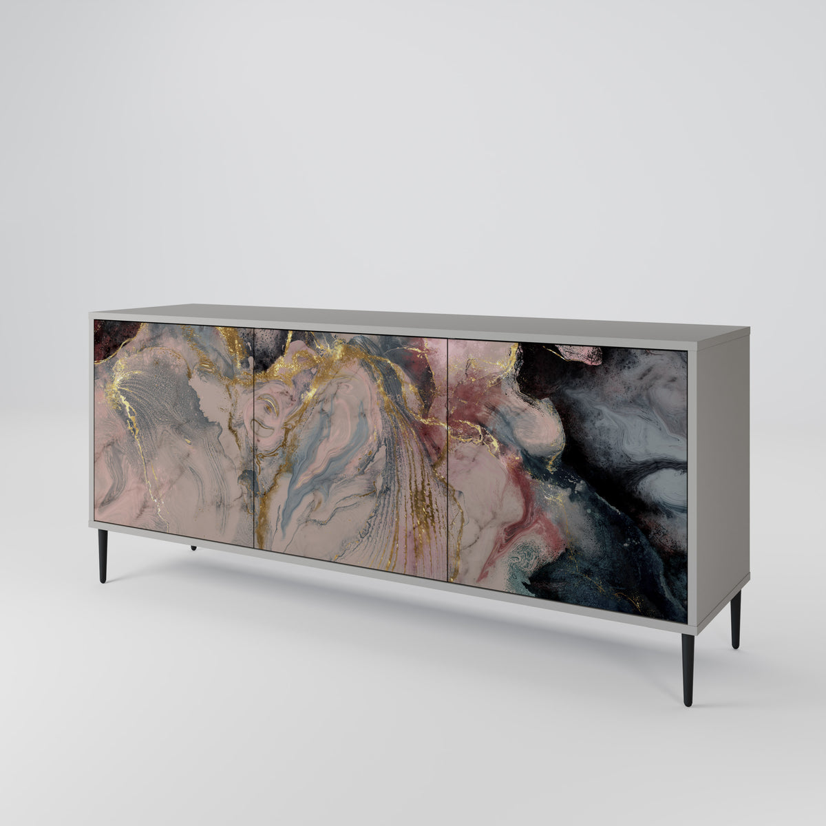 GILDED SWIRLS Aparador de 3 Puertas
