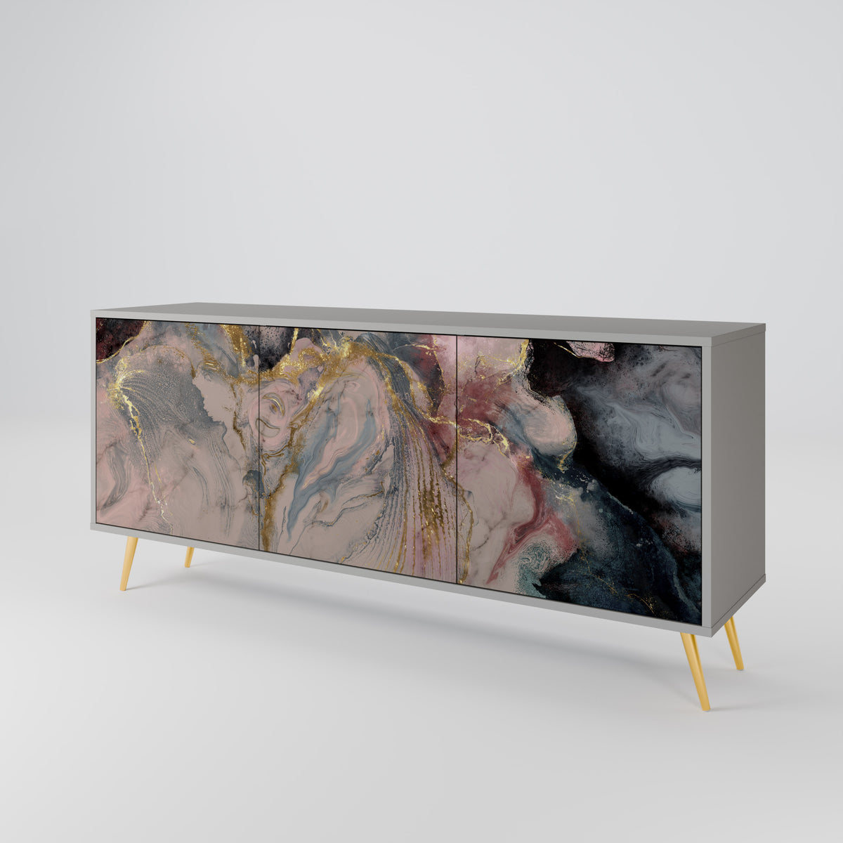 GILDED SWIRLS Aparador de 3 Puertas