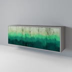 NORTHERN LIGHTS Aparador de 3 Puertas en Acabado Gris