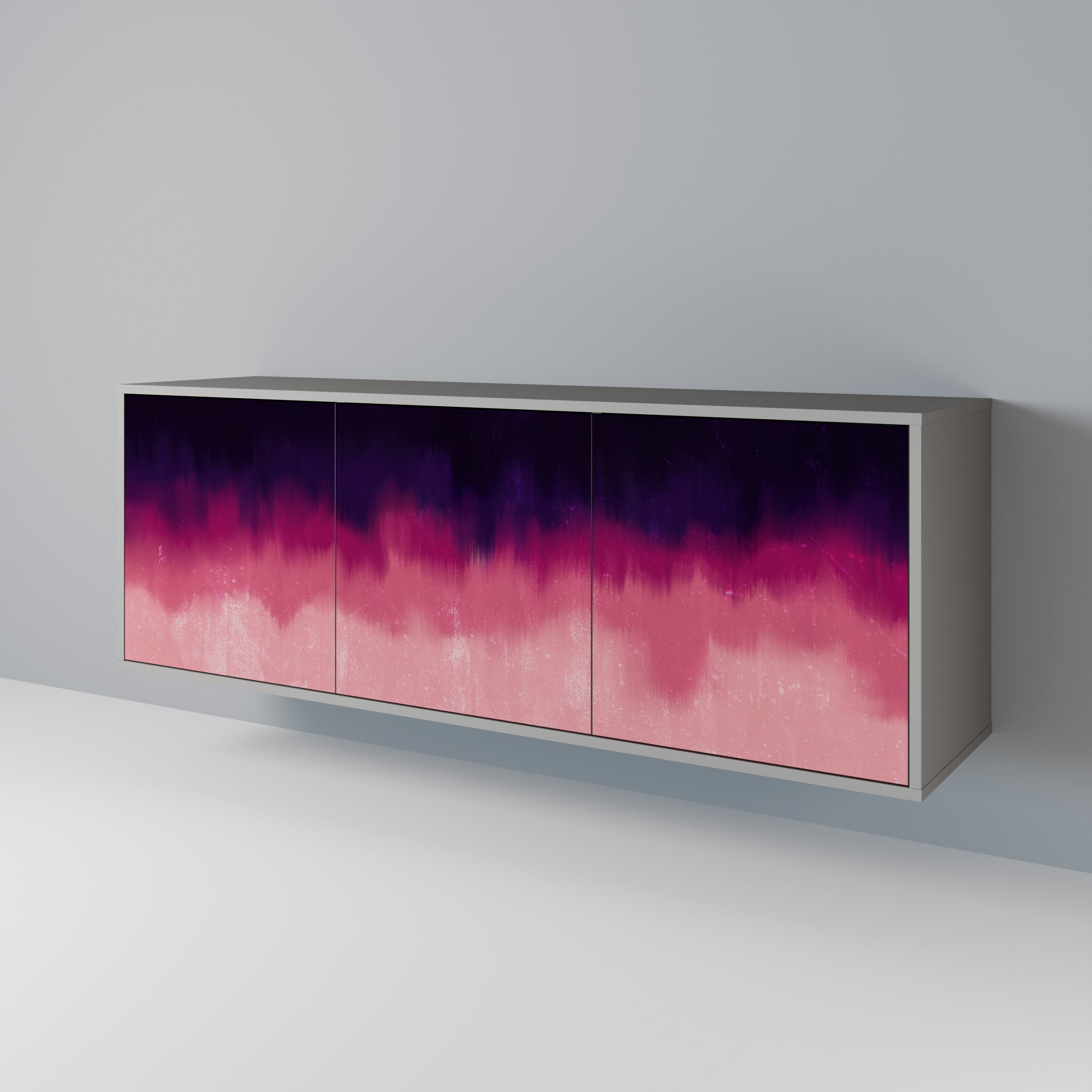 AURORA BOREALIS 3-Door Sideboard in Grey Finish