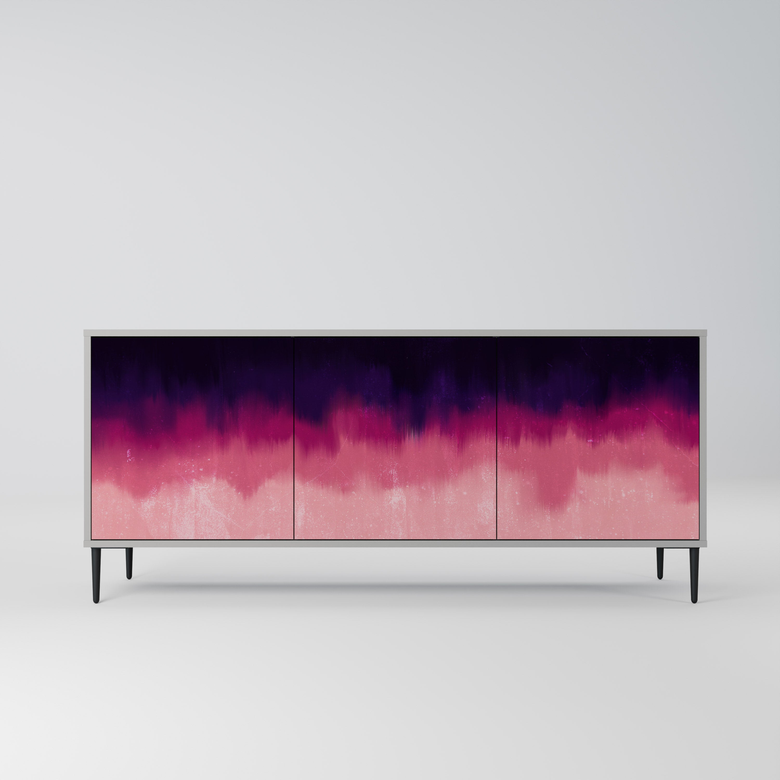 AURORA BOREALIS 3-Door Sideboard in Grey Finish