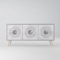 SOLID CIRCLES 3-Door Sideboard in Grey Finish