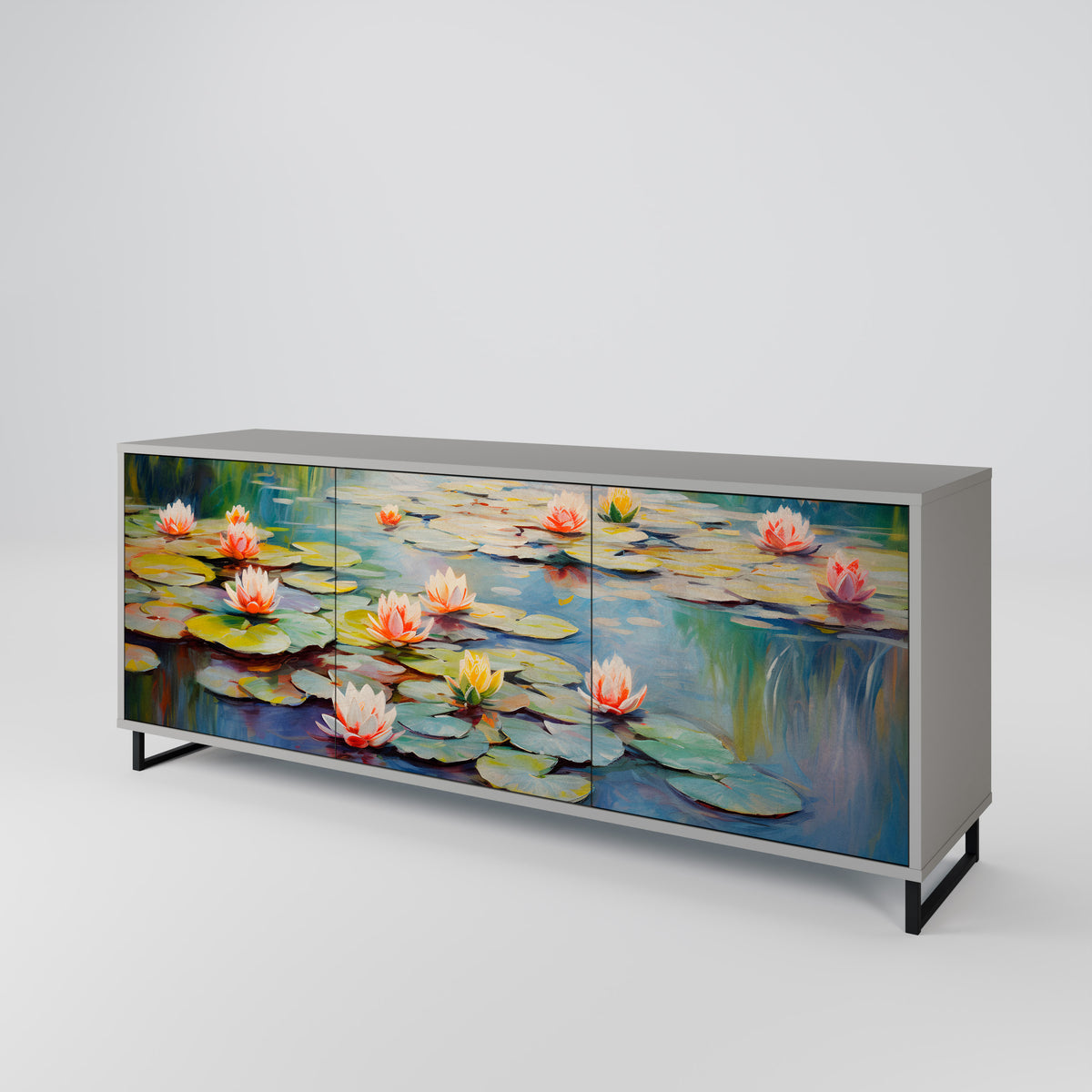 BLOOMING WATERS Aparador de 3 Puertas
