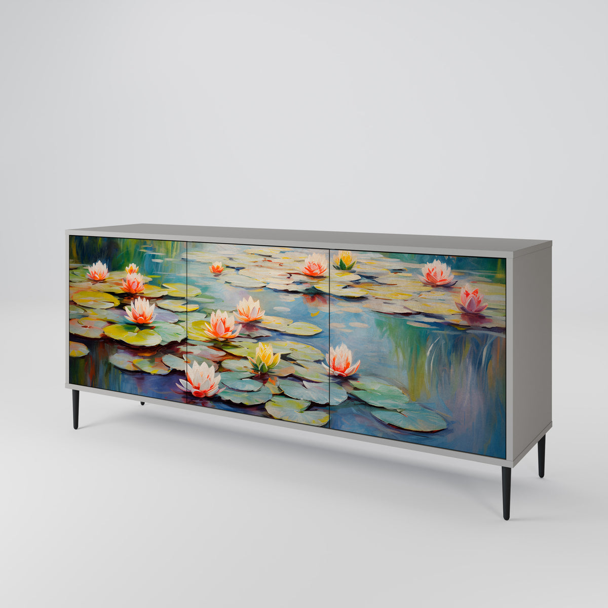 BLOOMING WATERS Aparador de 3 Puertas