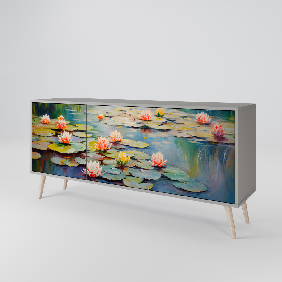 BLOOMING WATERS Aparador de 3 Puertas