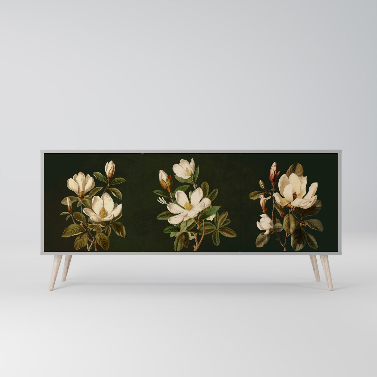 FLORAL NOIR Aparador de 3 Puertas
