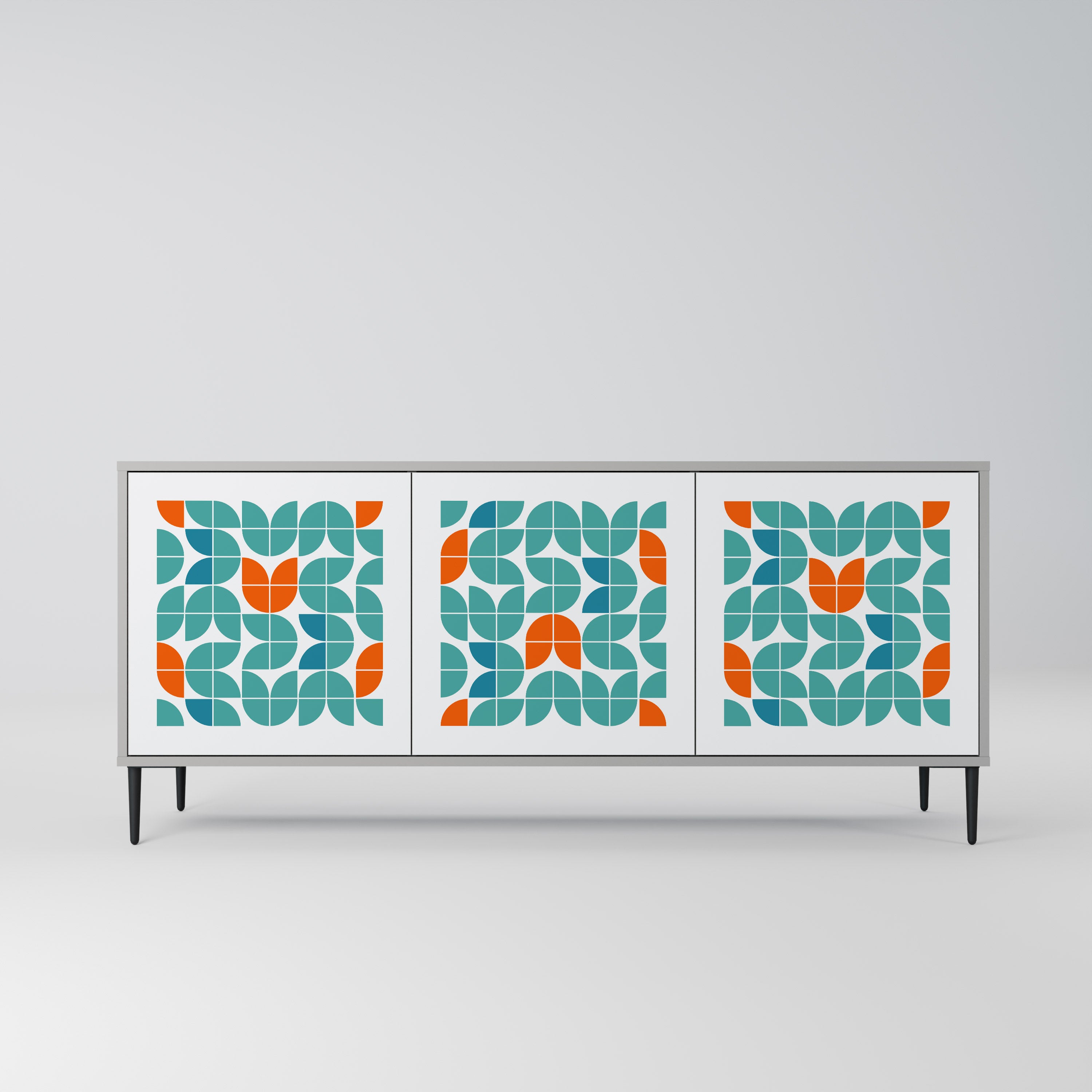 BE THE CHANGE 3-Door Sideboard in Grey Finish