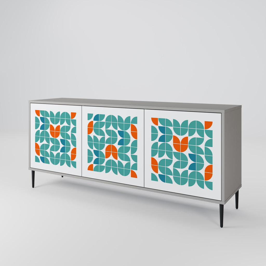 BE THE CHANGE 3-Door Sideboard in Grey Finish