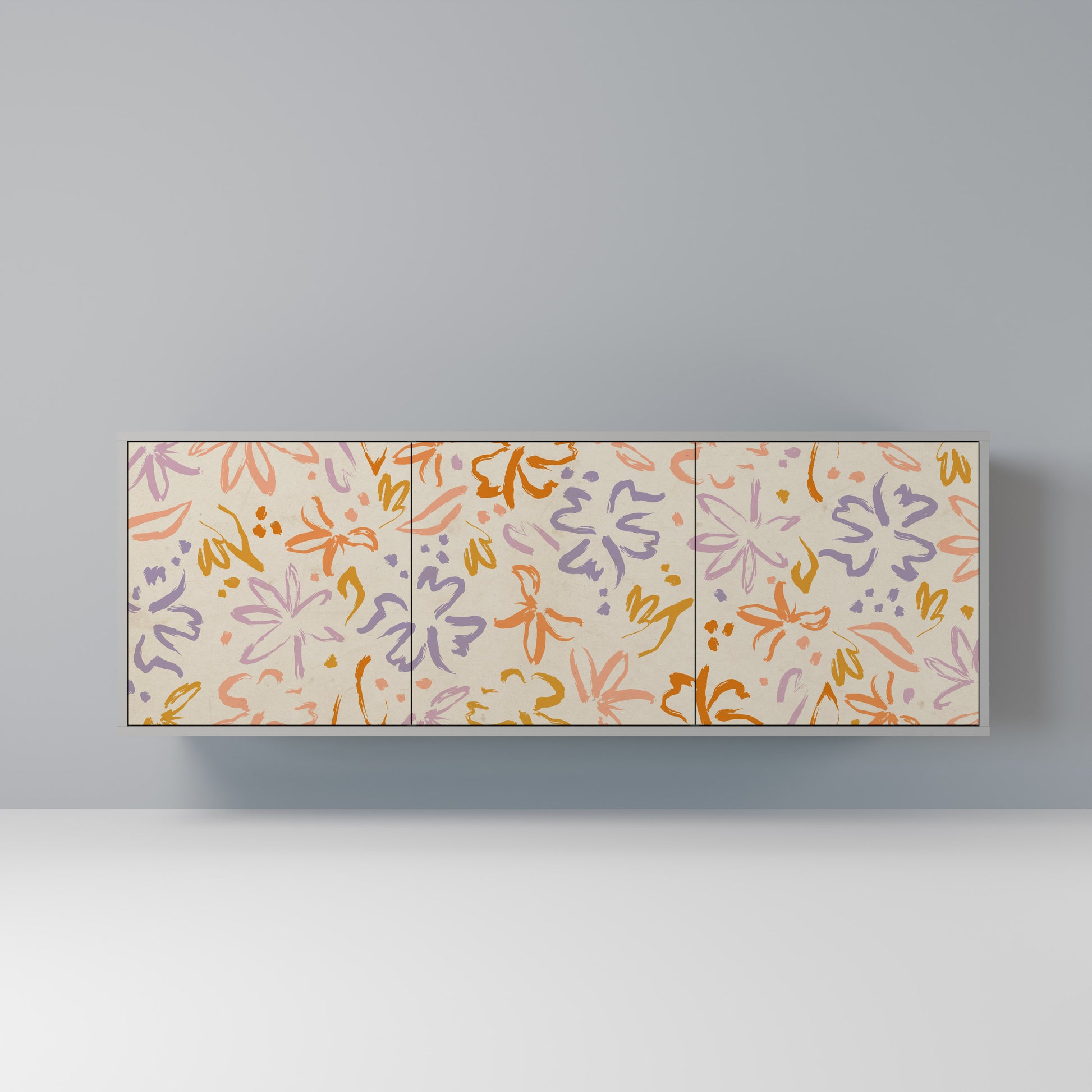 Aparador SPRING WHIMSY de 3 puertas en acabado gris