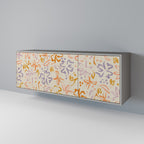 SPRING WHIMSY 3-Door Sideboard in Grey Finish