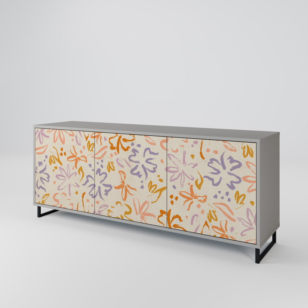 Aparador SPRING WHIMSY de 3 puertas en acabado gris