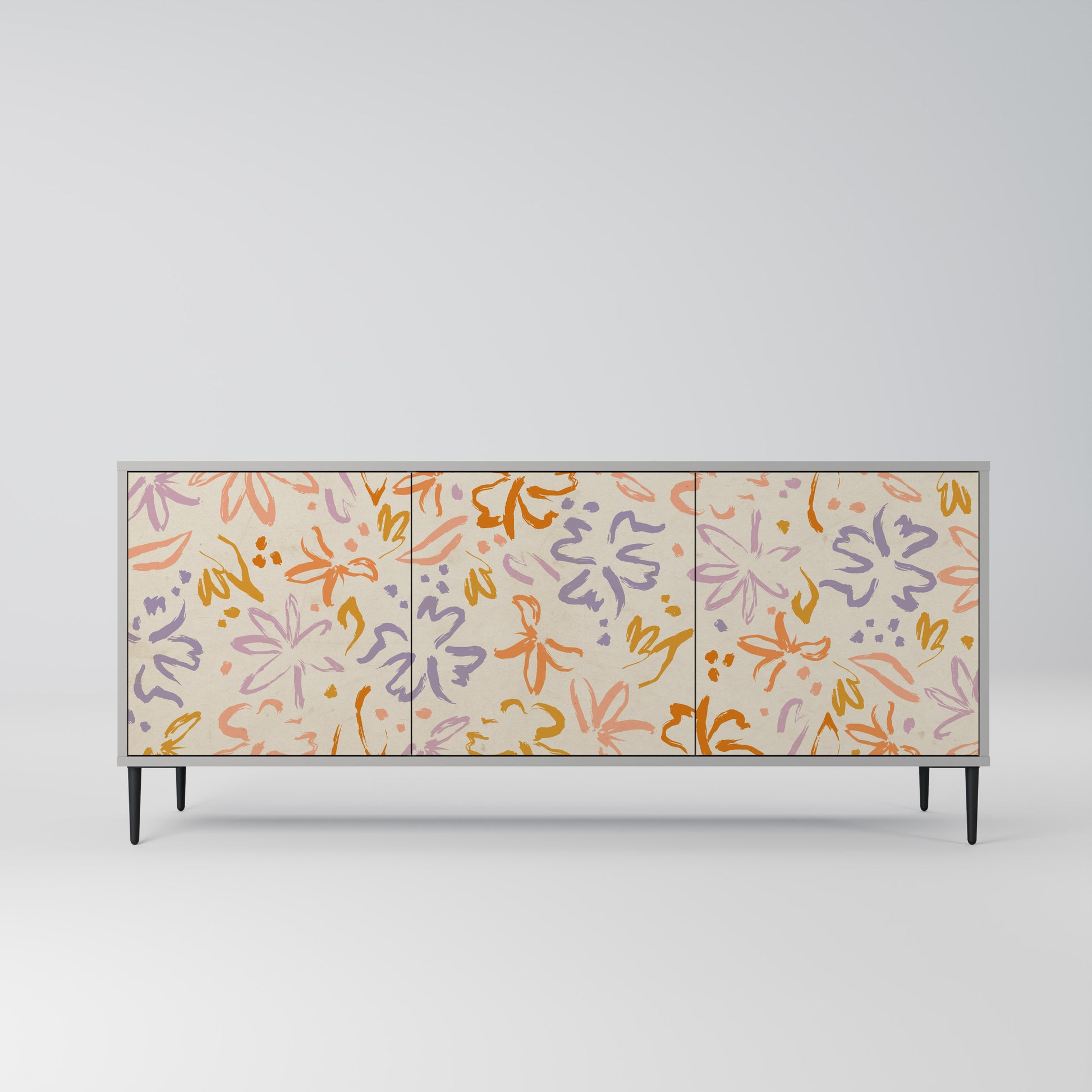 Aparador SPRING WHIMSY de 3 puertas en acabado gris