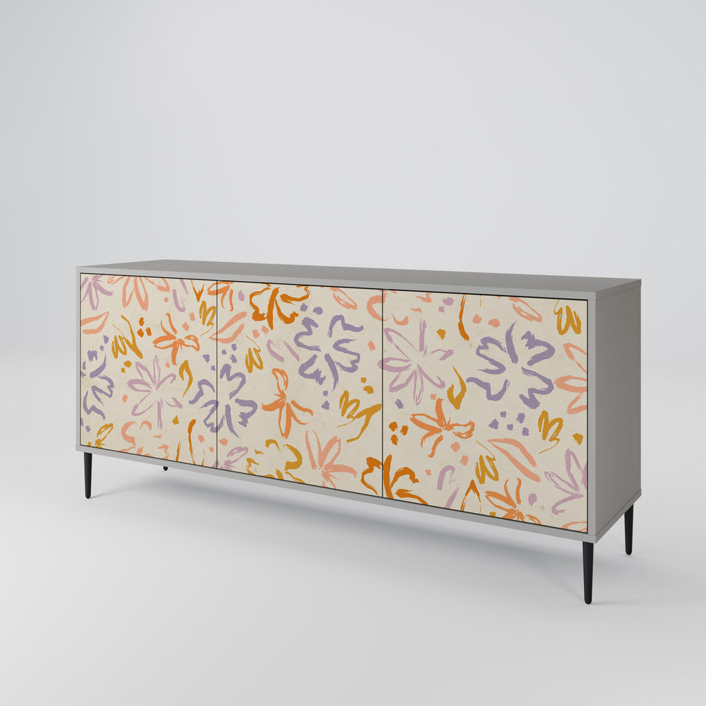 Aparador SPRING WHIMSY de 3 puertas en acabado gris