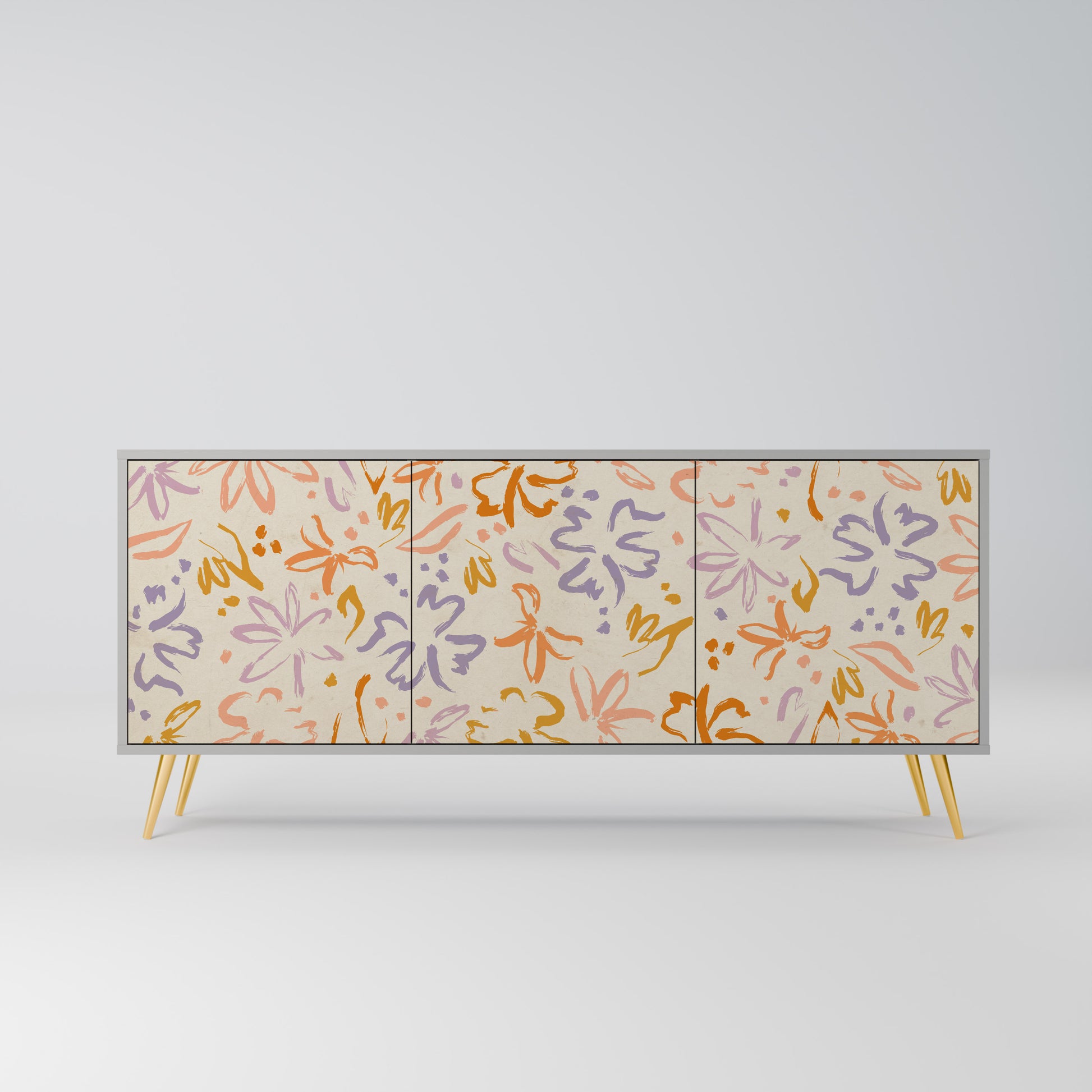 Aparador SPRING WHIMSY de 3 puertas en acabado gris