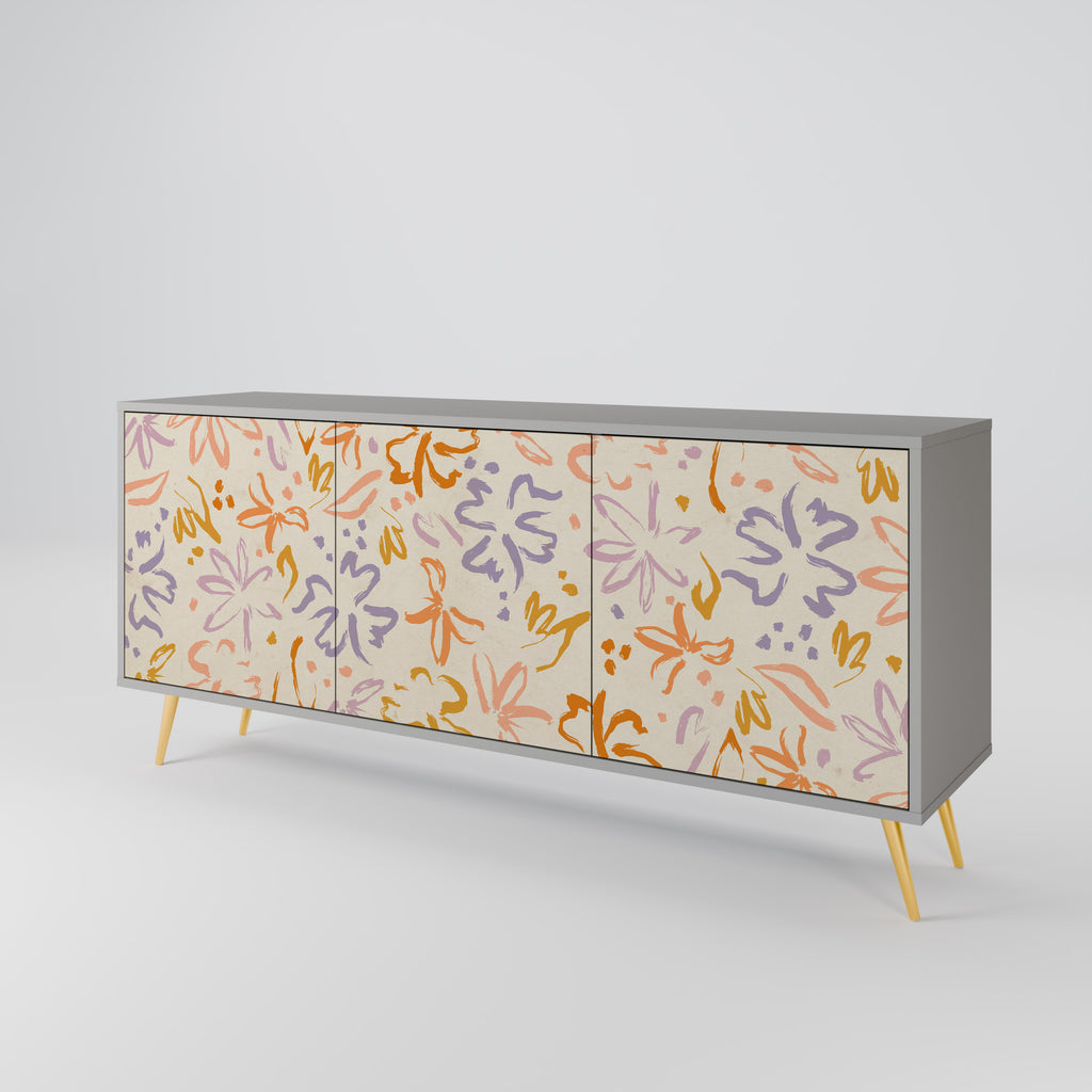Aparador SPRING WHIMSY de 3 puertas en acabado gris