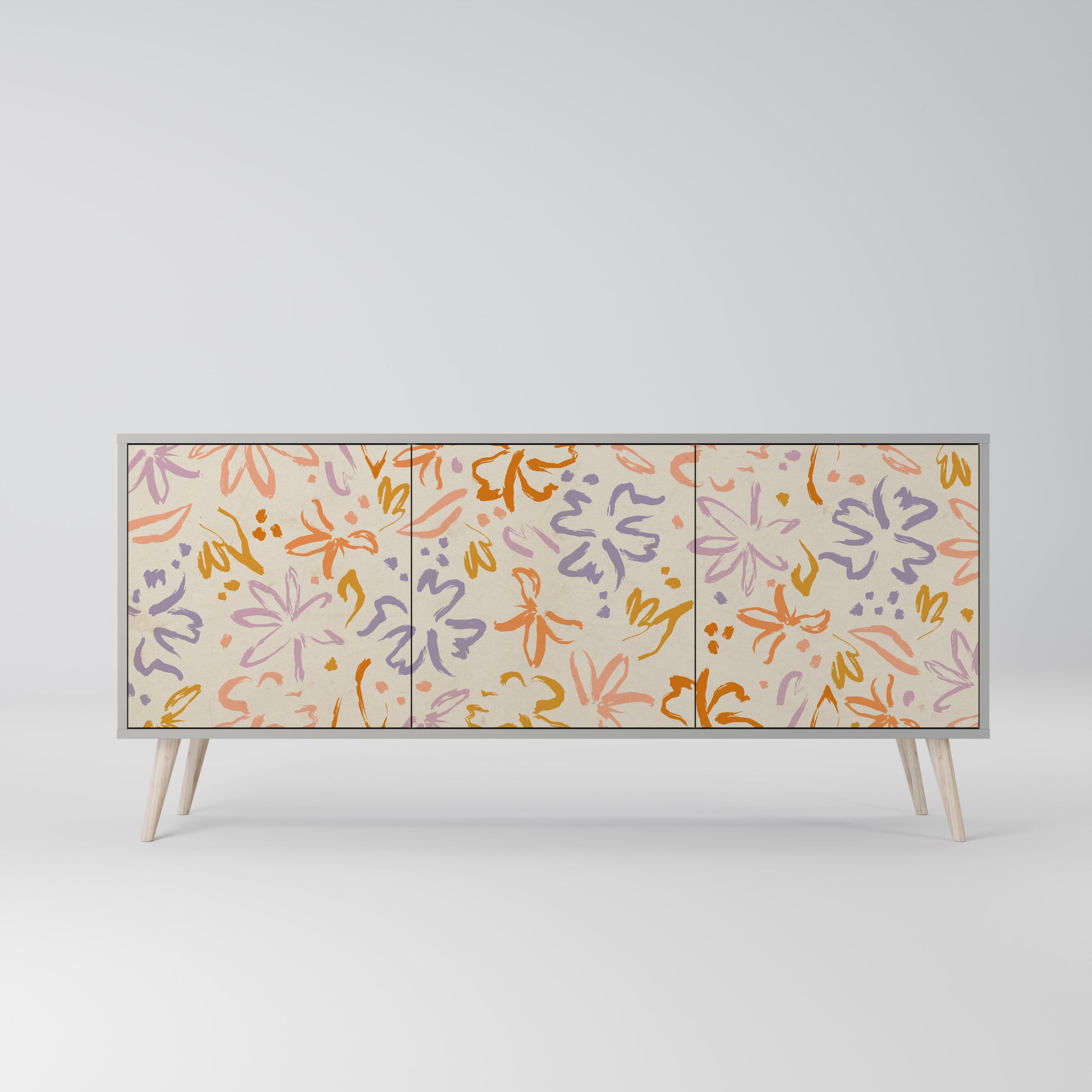 Aparador SPRING WHIMSY de 3 puertas en acabado gris