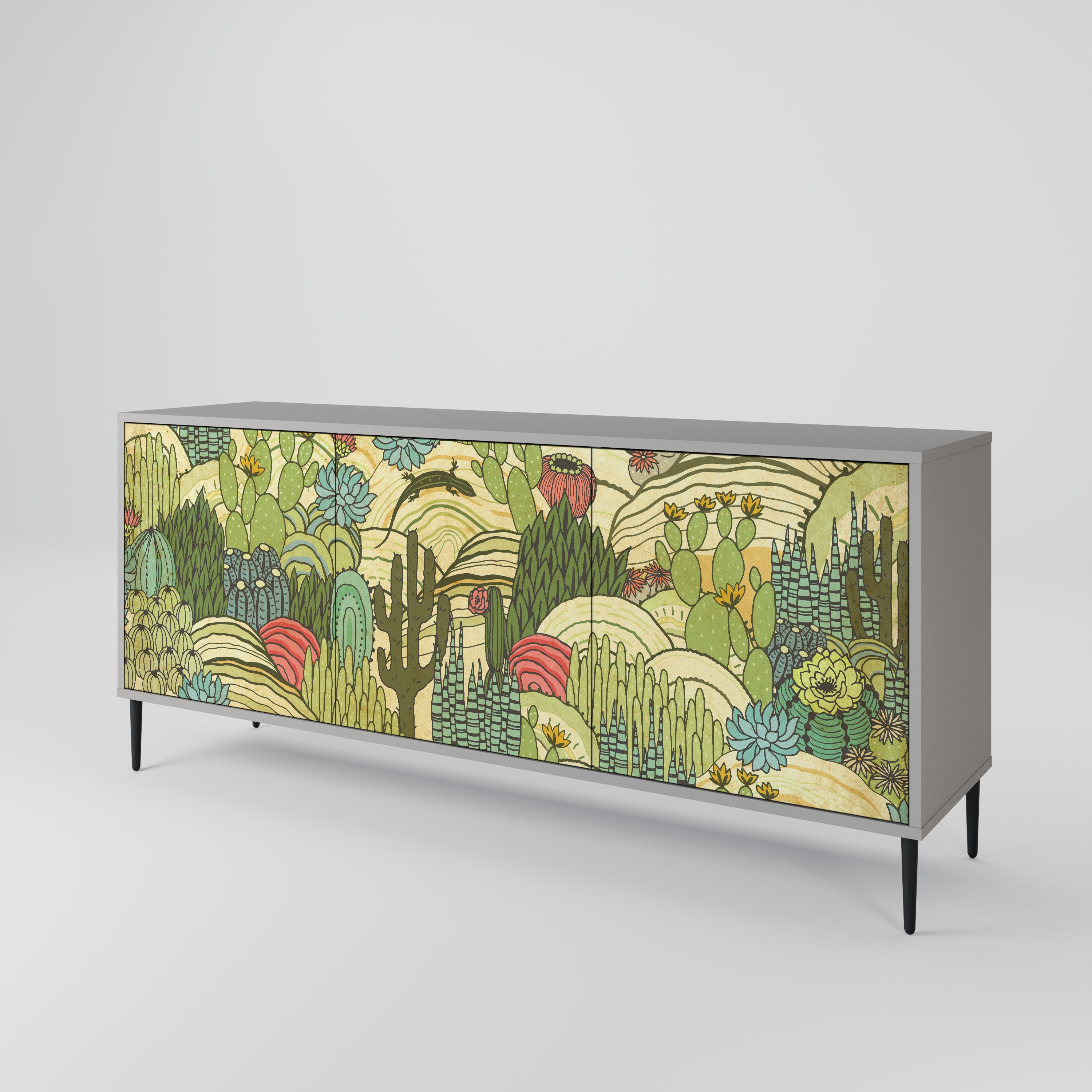 SUCCULENTS KALEIDOSCOPE 3-Door Sideboard