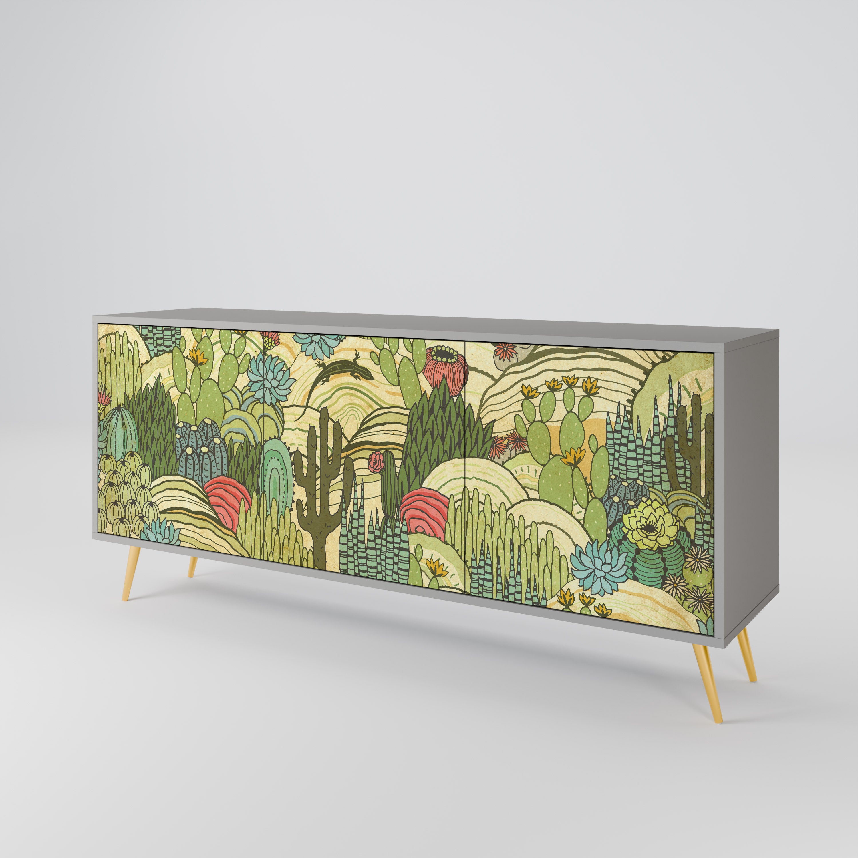 SUCCULENTS KALEIDOSCOPE 3-Door Sideboard
