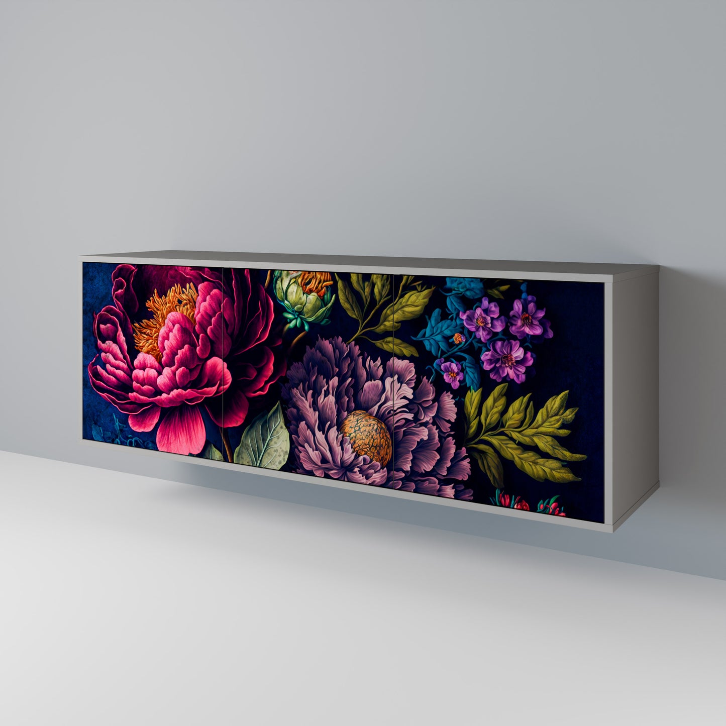BLOOMING ELEGANCE Aparador de 3 Puertas
