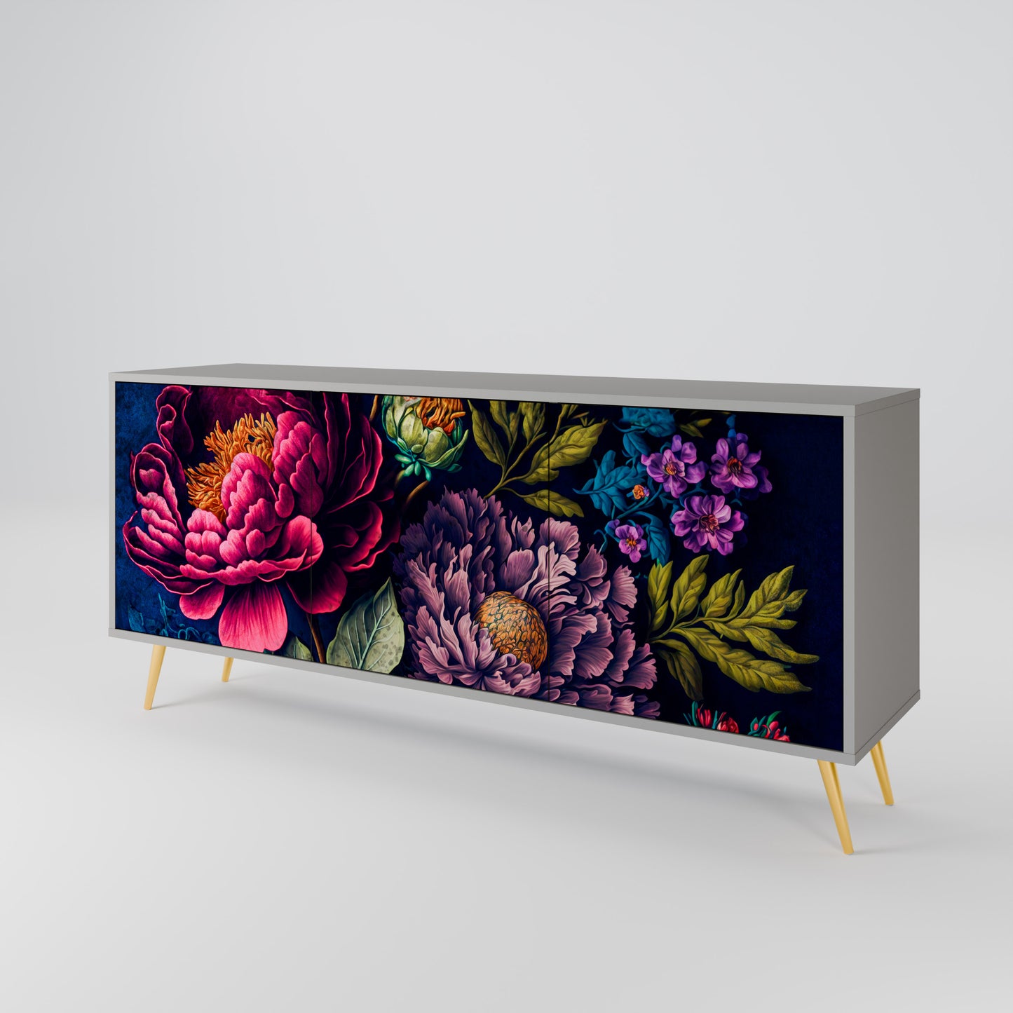 BLOOMING ELEGANCE Aparador de 3 Puertas