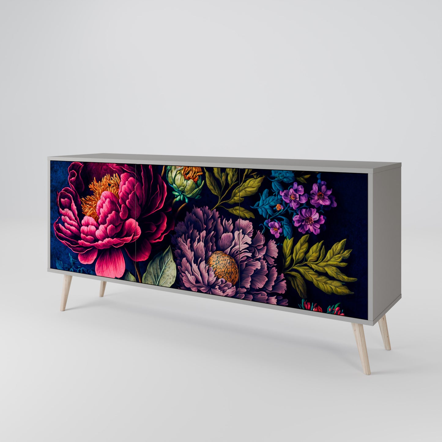 BLOOMING ELEGANCE Aparador de 3 Puertas
