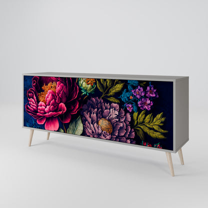 BLOOMING ELEGANCE Aparador de 3 Puertas