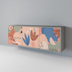 PASTEL DESTINY Aparador de 3 Puertas en Acabado Gris