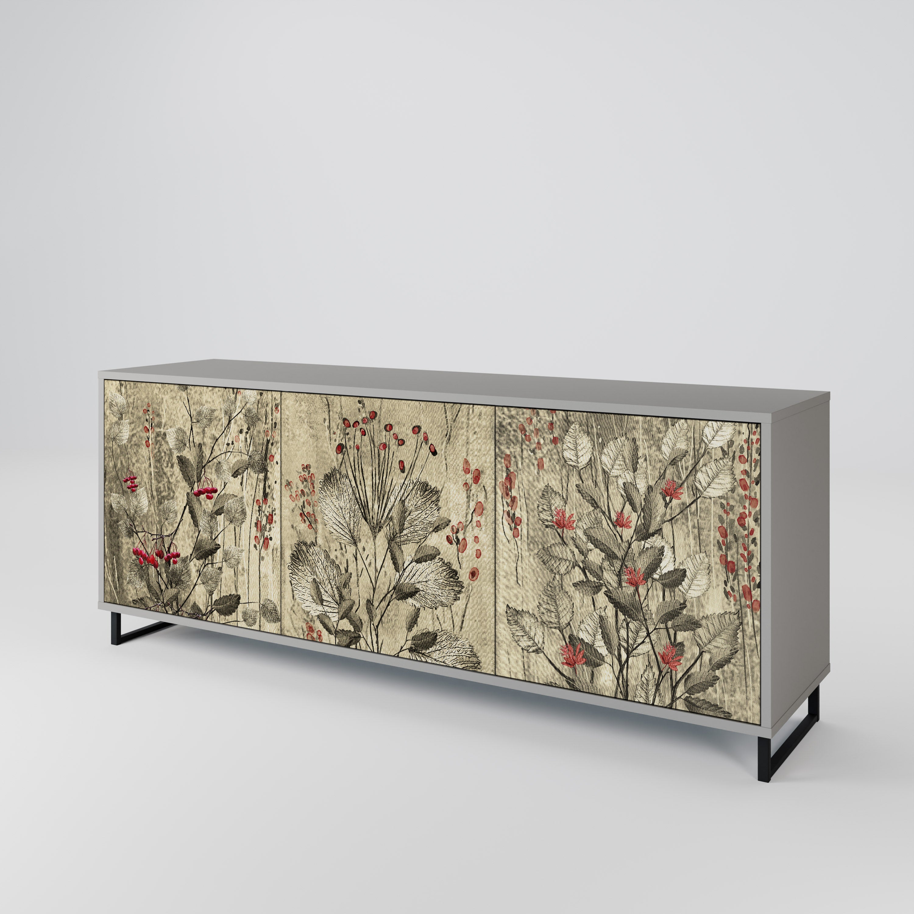 HERBAL GRACE 3-Door Sideboard