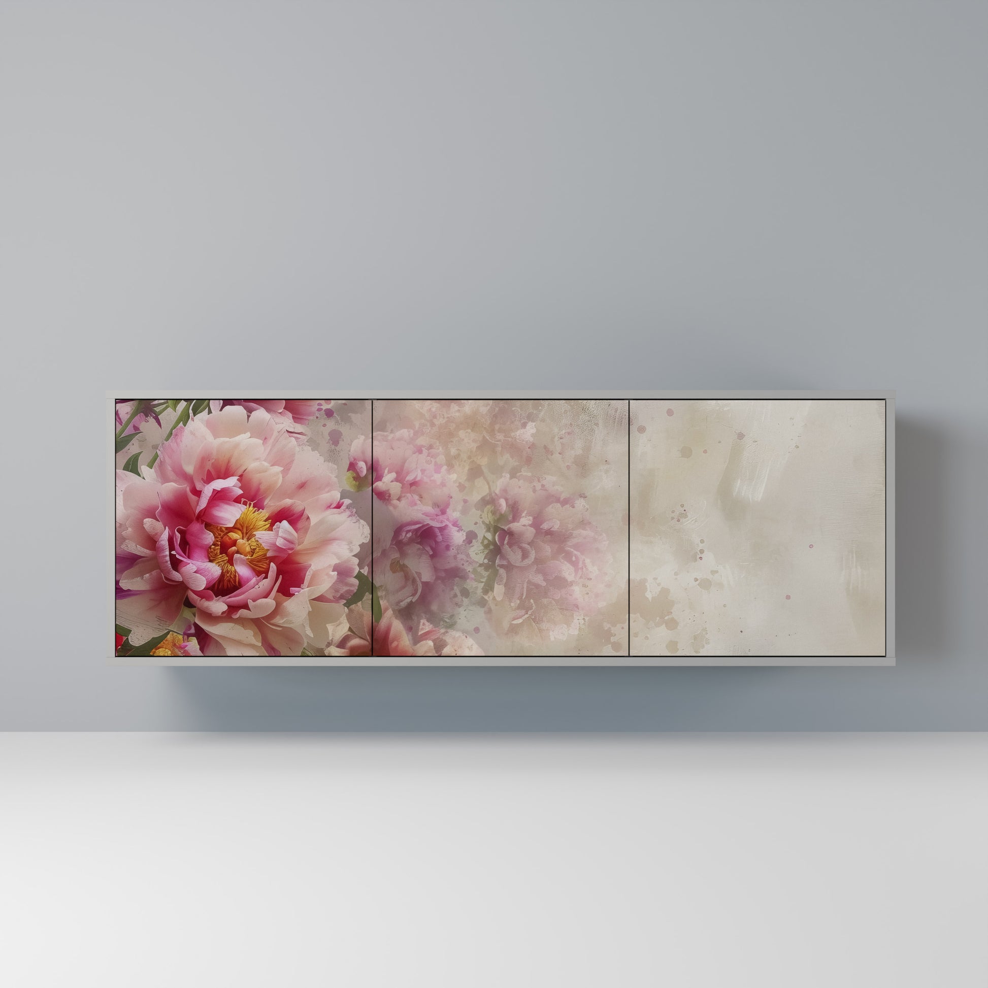 Aparador PEONY WHISPER de 3 puertas en acabado gris