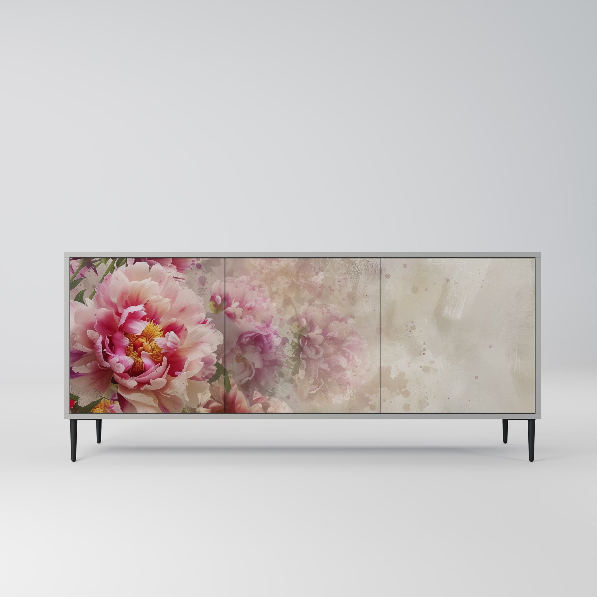 Aparador PEONY WHISPER de 3 puertas en acabado gris