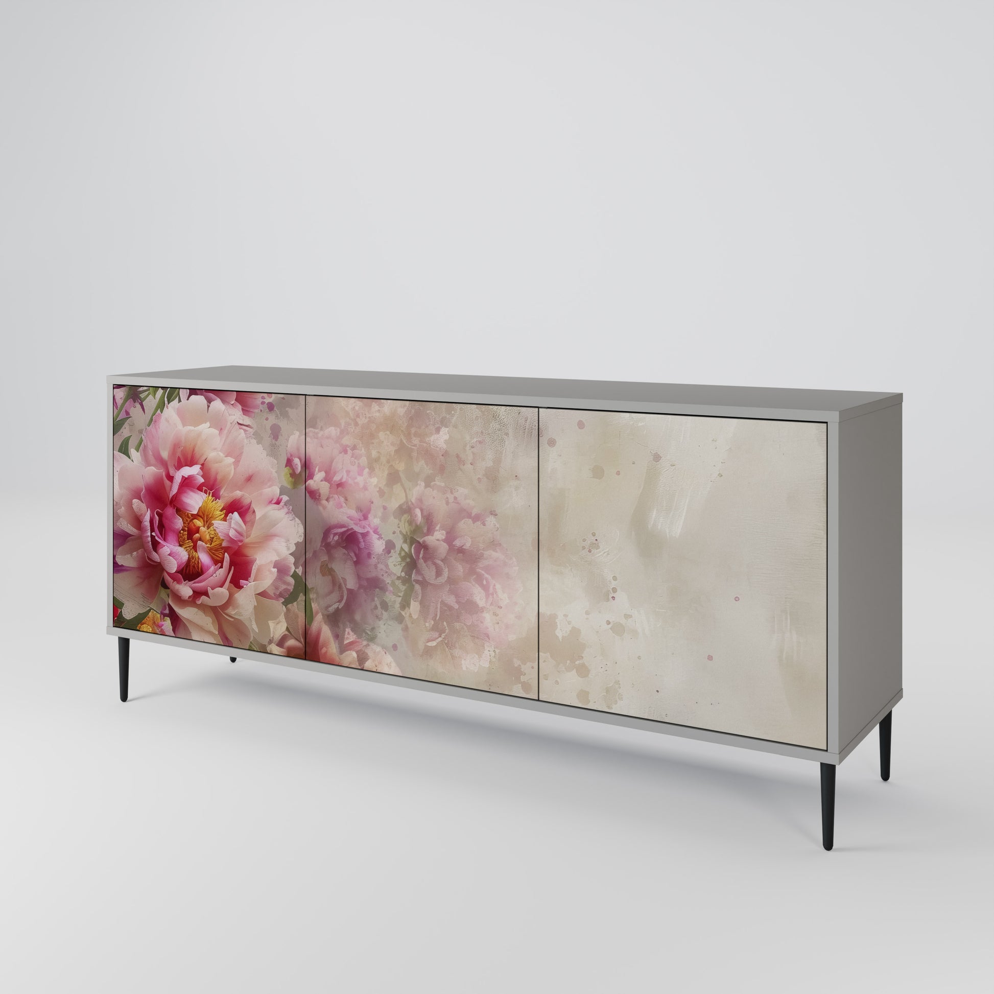 Aparador PEONY WHISPER de 3 puertas en acabado gris