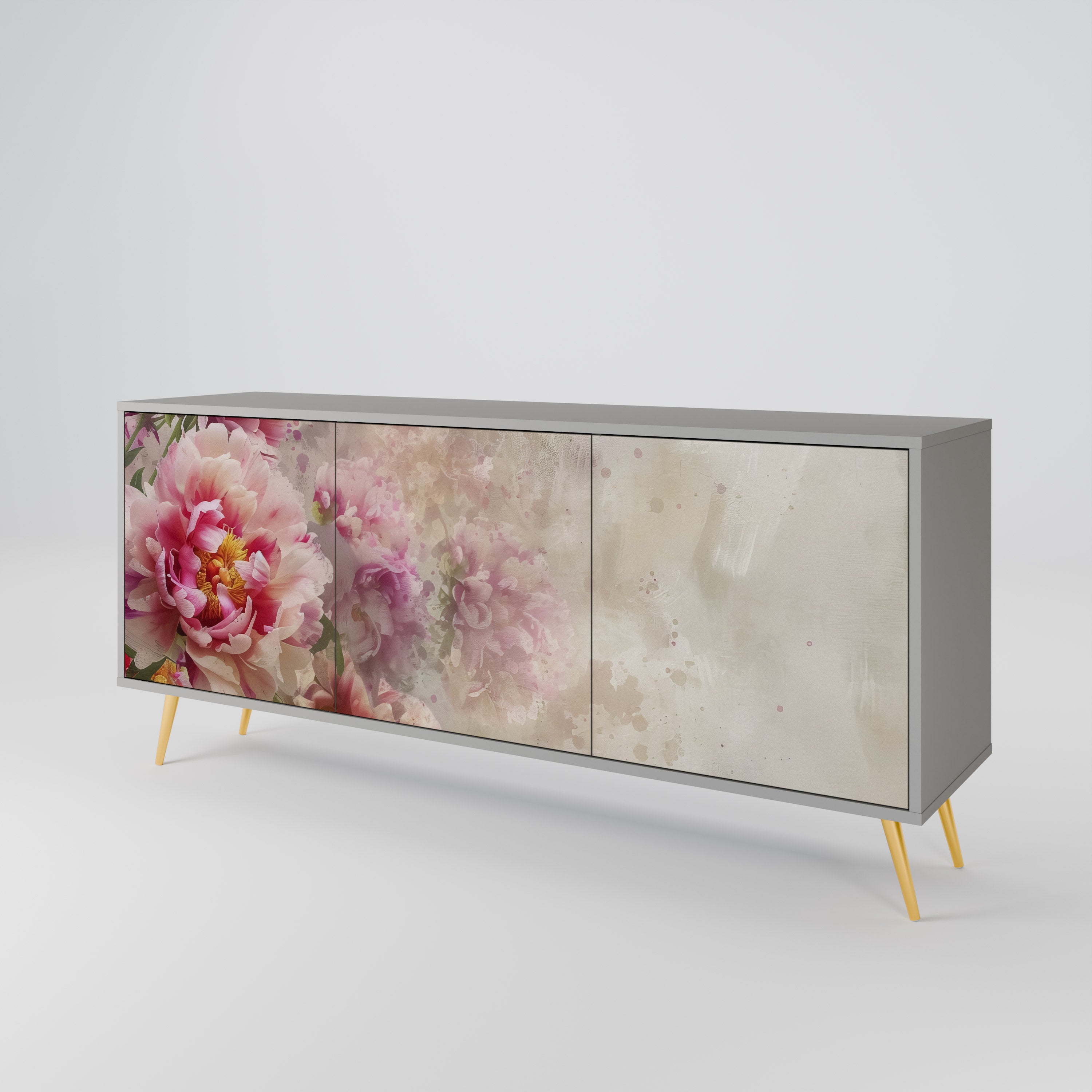 PEONY WHISPER 3-Door Sideboard