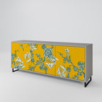 Aparador YELLOW CHINOISERIE de 3 puertas en acabado gris