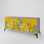 Aparador YELLOW CHINOISERIE de 3 puertas en acabado gris