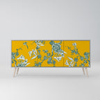 Aparador YELLOW CHINOISERIE de 3 puertas en acabado gris
