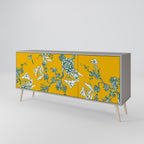 Aparador YELLOW CHINOISERIE de 3 puertas en acabado gris