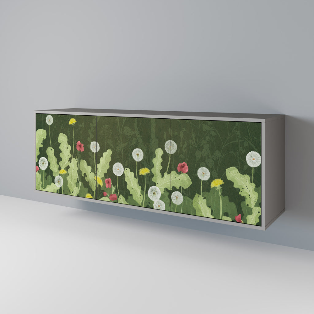 Aparador DANDELION AMUSE de 3 puertas en acabado gris