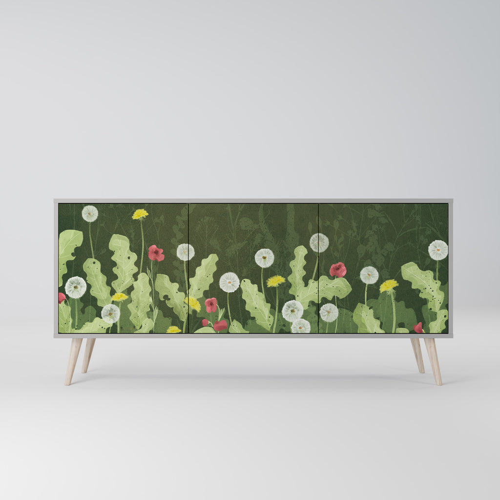 Aparador DANDELION AMUSE de 3 puertas en acabado gris