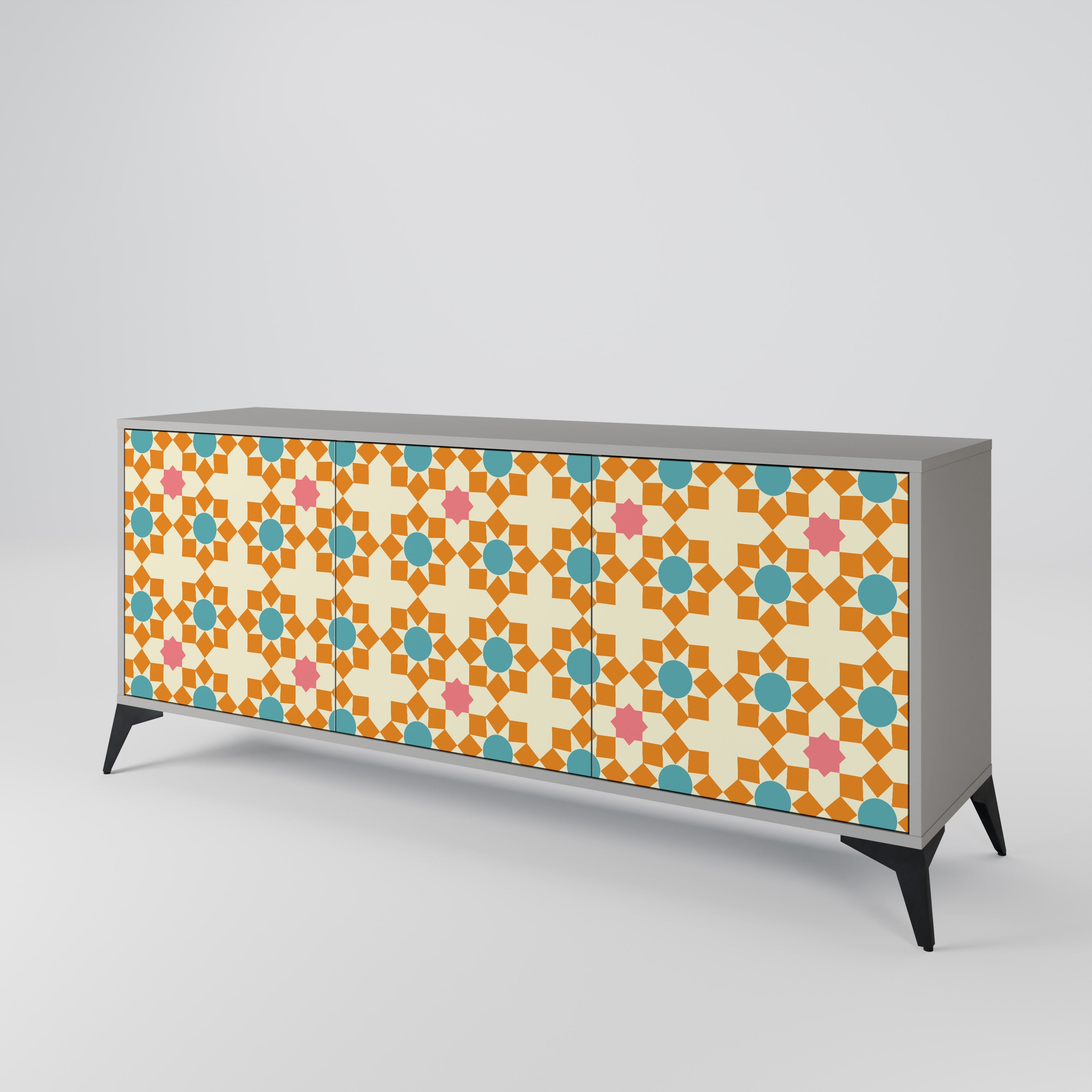 FLORAL DECOR 3-Door Sideboard
