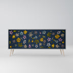 FLOWERS ON NAVY BLUE Aparador de 3 Puertas