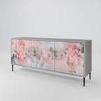 CHERRY BLOSSOM 3-Door Sideboard in Grey Finish