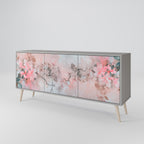 CHERRY BLOSSOM 3-Door Sideboard in Grey Finish