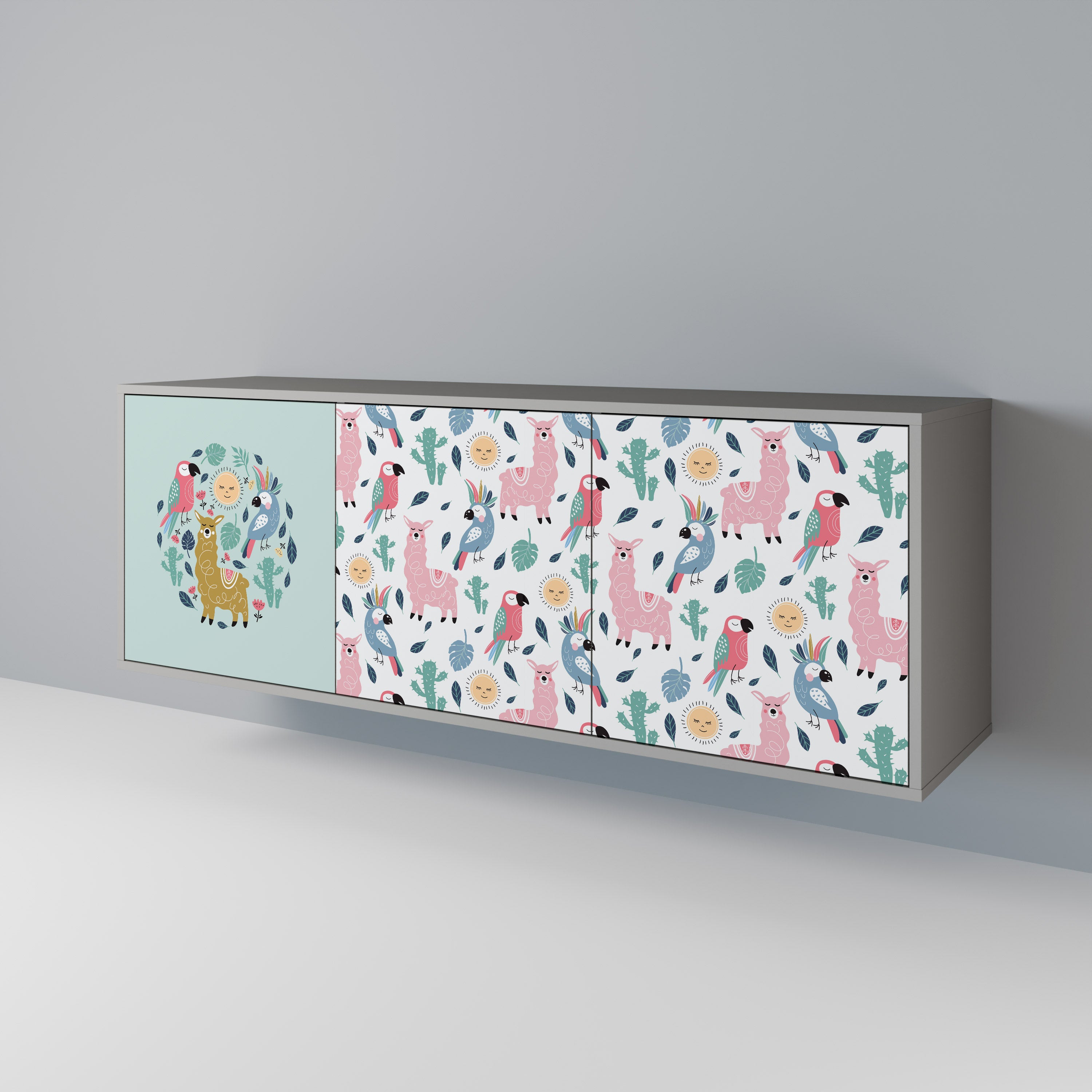 COLORFUL ALPACAS 3-Door Sideboard