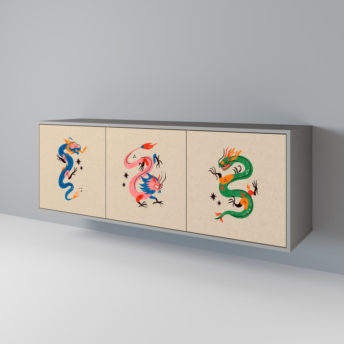 MYTHOLOGICAL CREATURES Aparador de 3 Puertas