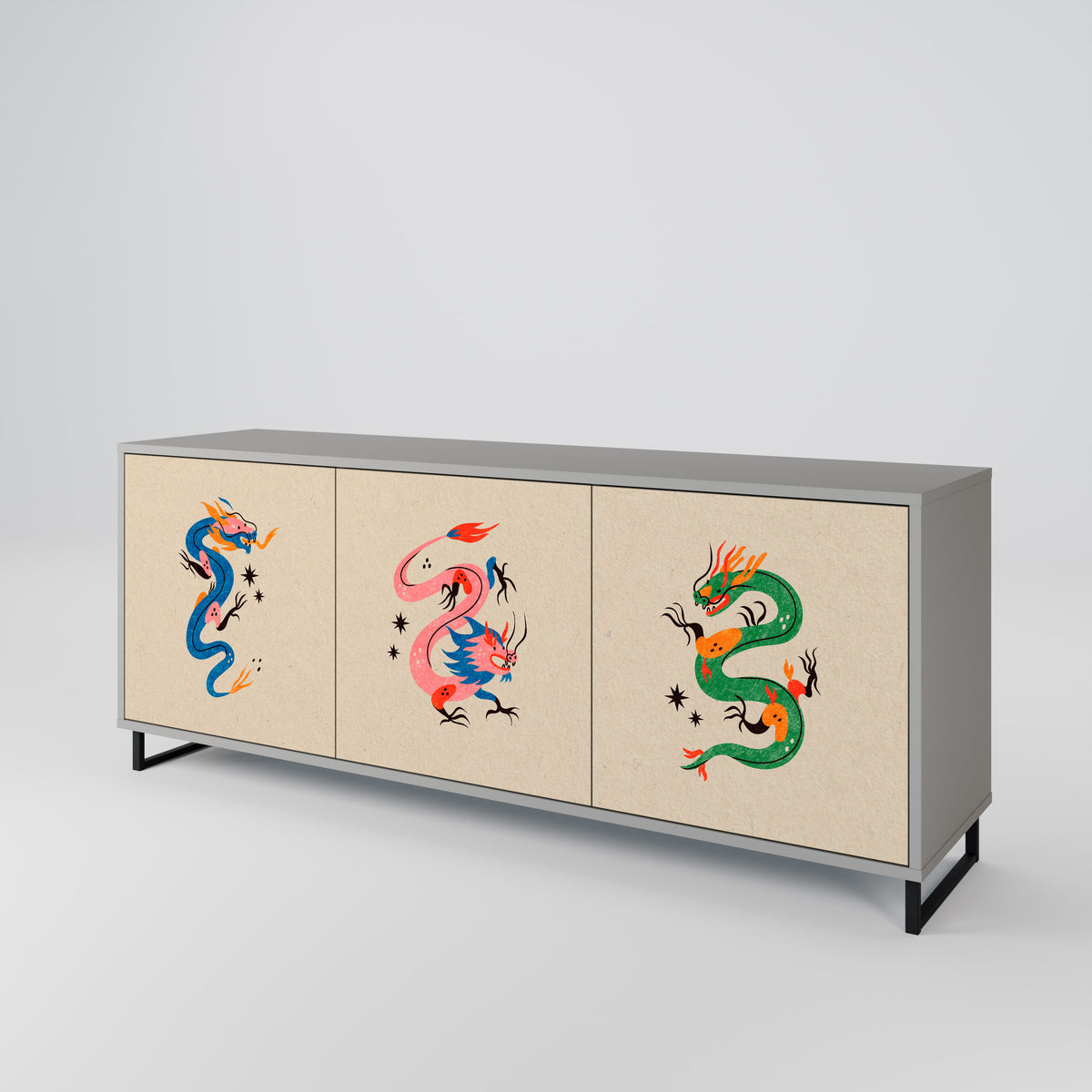 MYTHOLOGICAL CREATURES Aparador de 3 Puertas