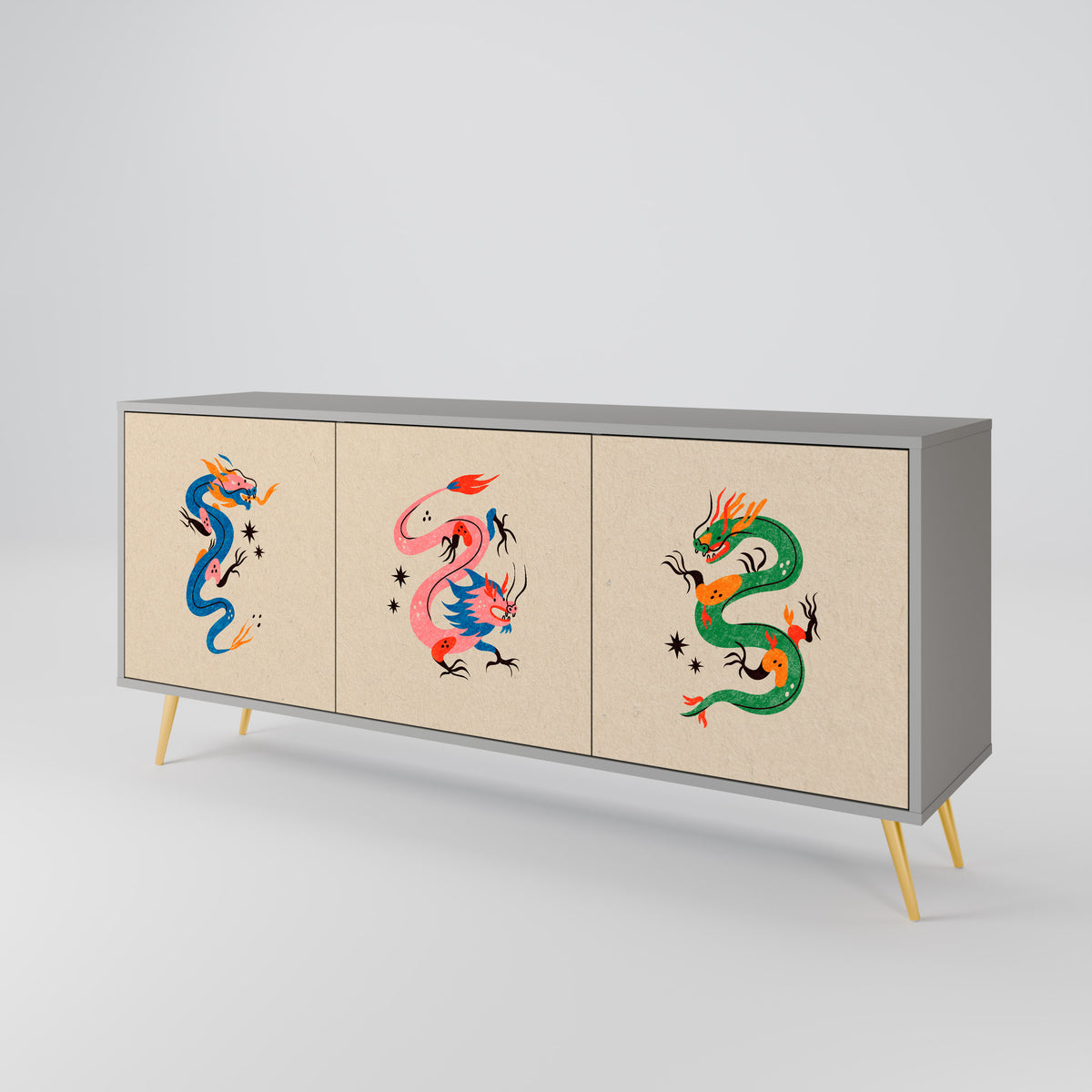 MYTHOLOGICAL CREATURES Aparador de 3 Puertas