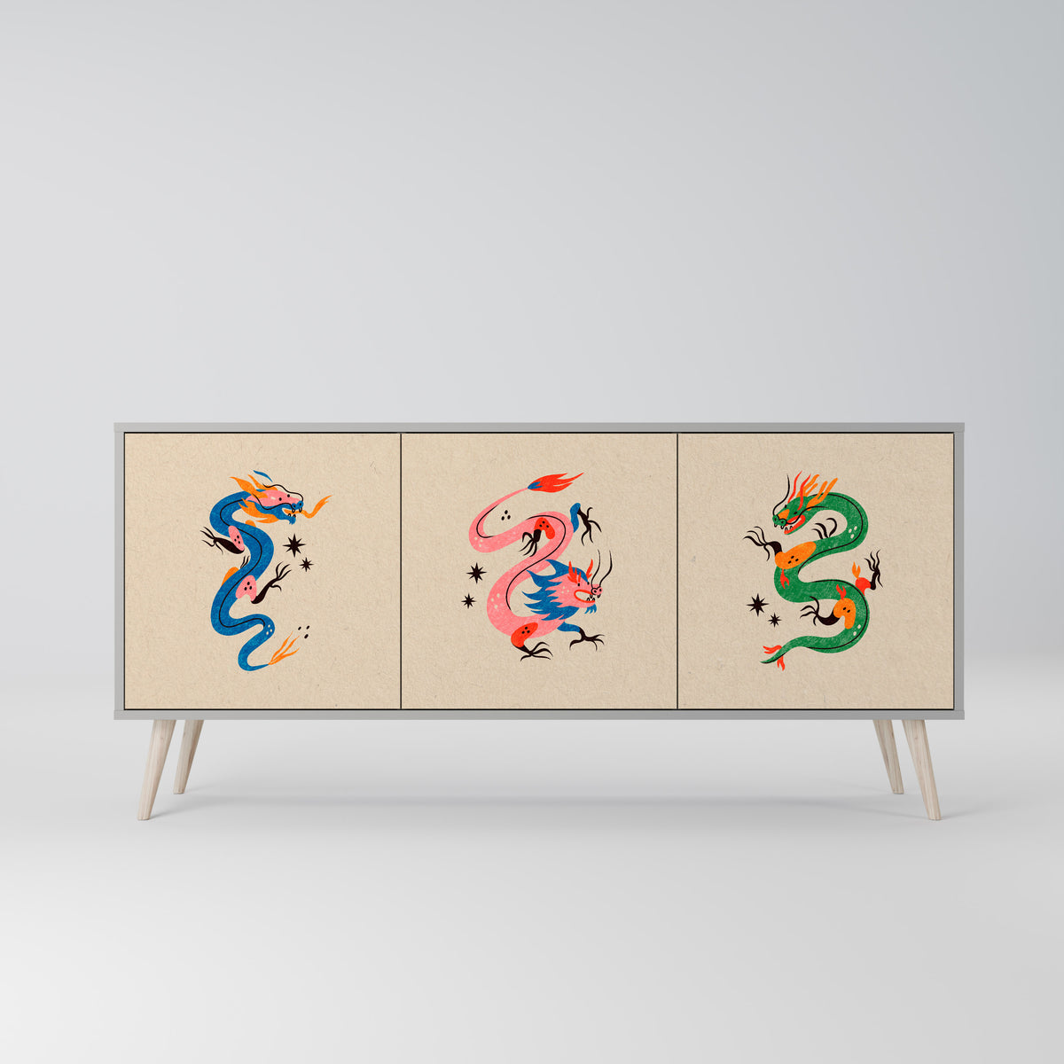 MYTHOLOGICAL CREATURES Aparador de 3 Puertas