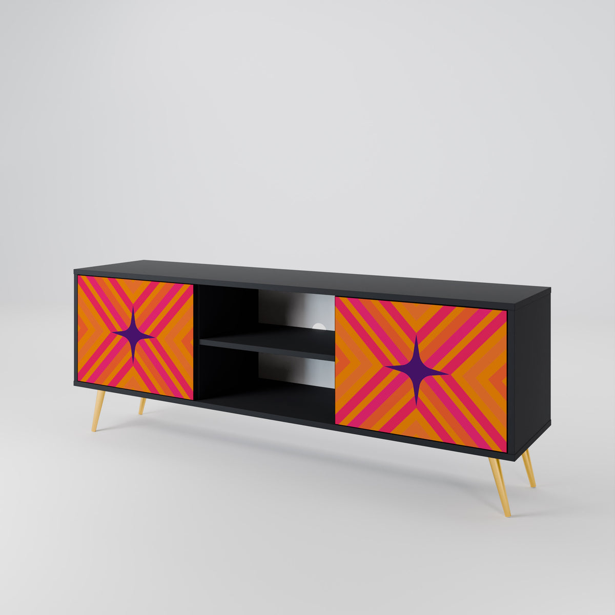 GEOMETRIC BRILLIANCE 2-Door TV Cabinet